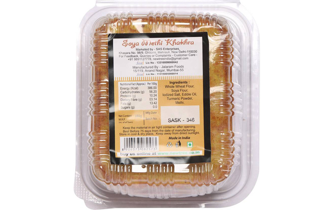 New Tree Soya Methi Khakhra    Box  180 grams